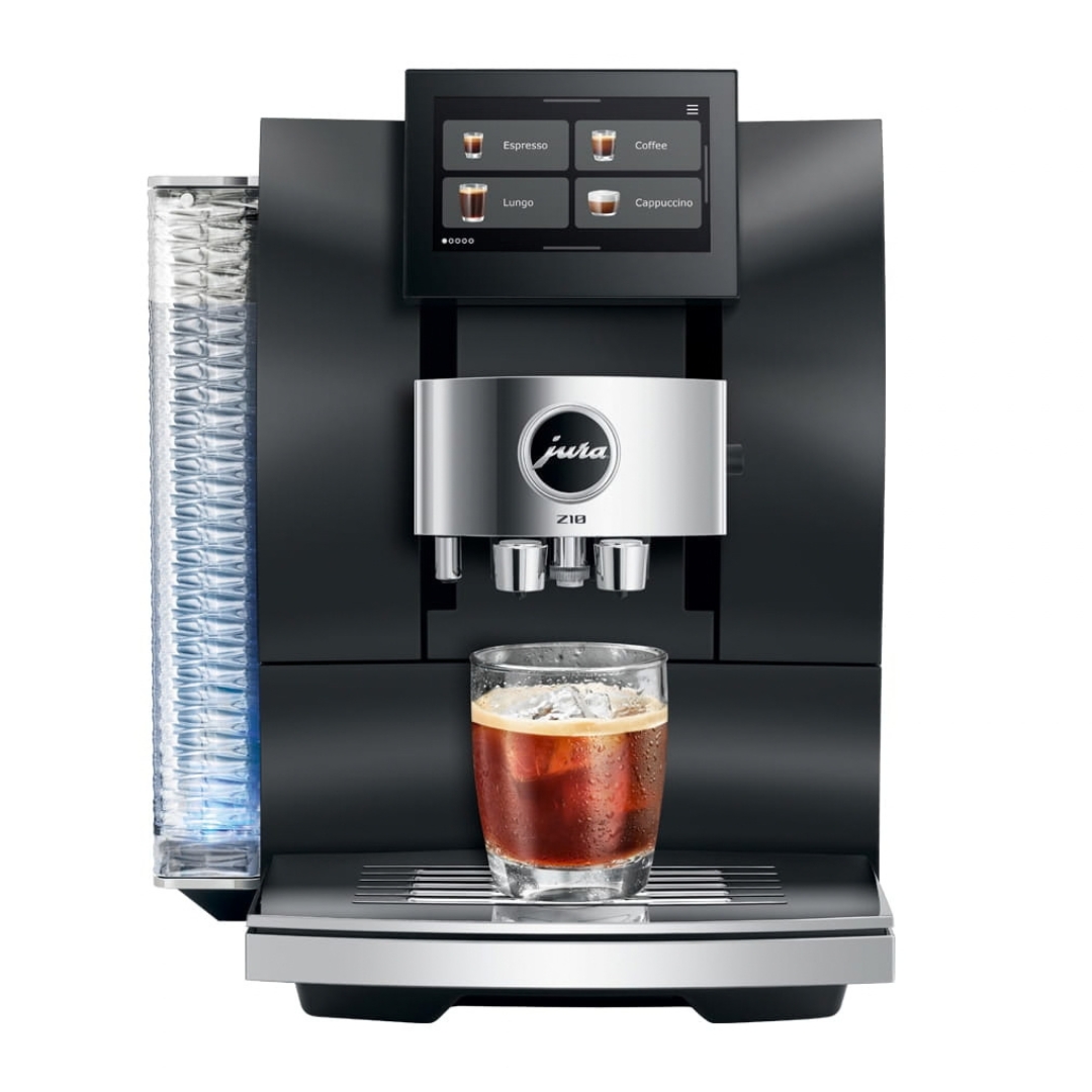jura-z10-obsidian-black-ec JURA Z10 Obsidian Black EC – automatyczny ekspres do kawy, widok z przodu